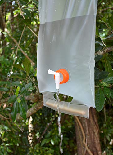 ust 10L Roll-Up Collapsible Water Carrier with Wooden Handles and BPA Free, Transparent Construction for Drinking, Bathing, Camping, Hiking and Outdoor Survival, White (20-02131-10) - Image 4