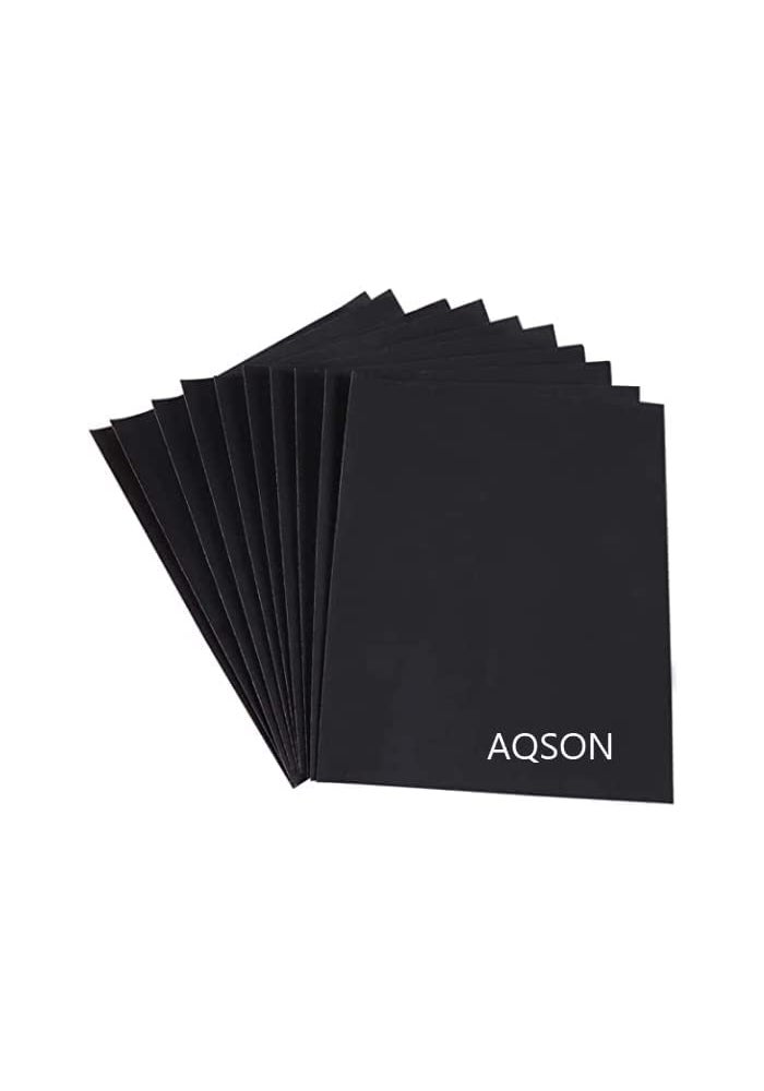 AQ AQSON ورق صنفرة أسود مقاوم للماء AQSON 10 قطع لإنهاء السيارات والأثاث (GRIT150) - Image 3