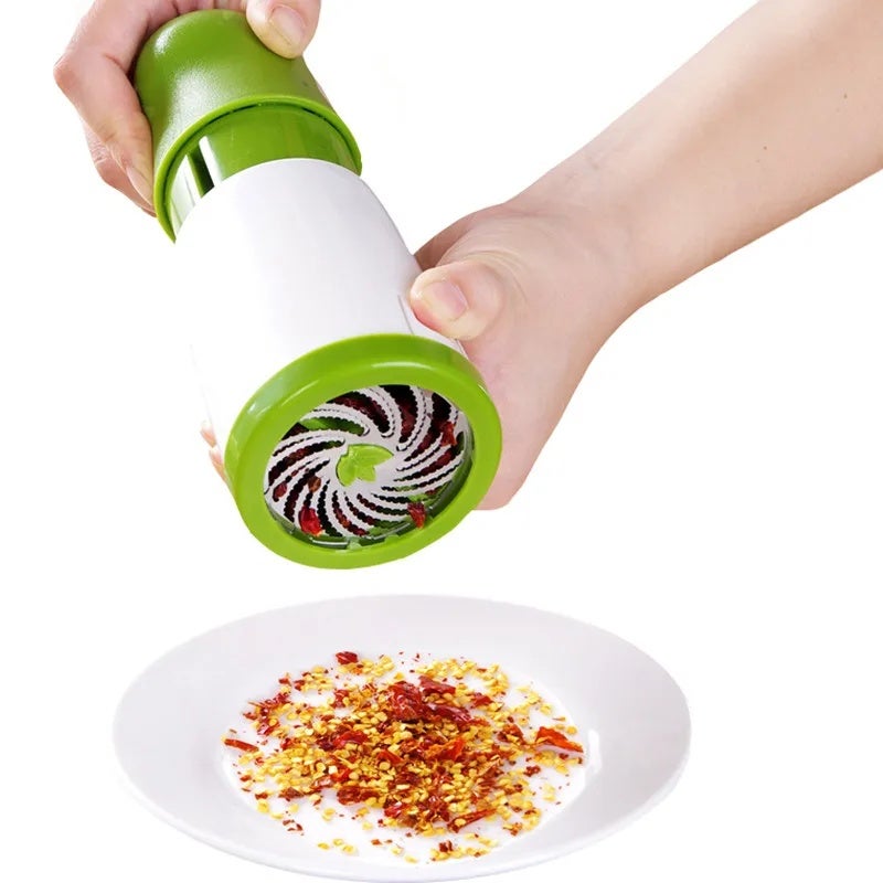 Manual Herb Grinder Spice Mill Parsley Shredder Chopper Vegetable Cutter Coriander Mincer Chili and Cilantro Kitchen Gadget - Image 2