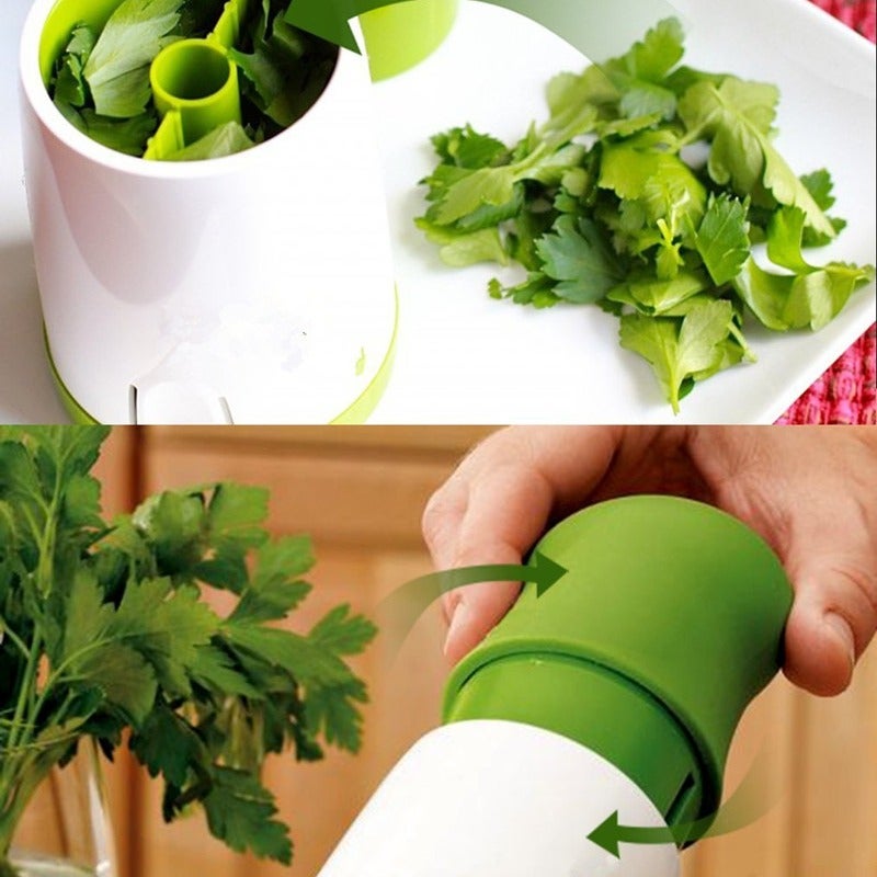 Manual Herb Grinder Spice Mill Parsley Shredder Chopper Vegetable Cutter Coriander Mincer Chili and Cilantro Kitchen Gadget - Image 3
