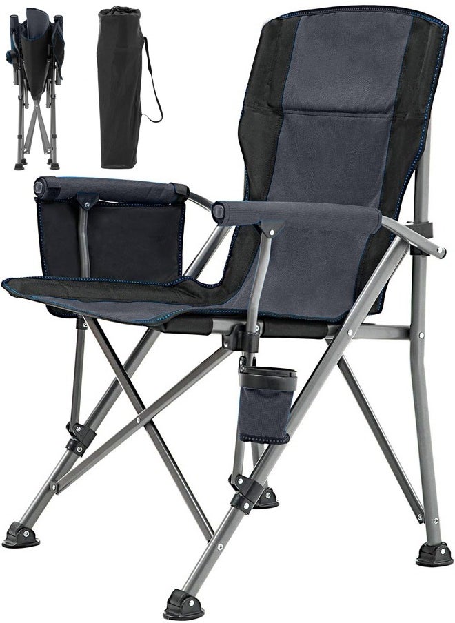 Cady One Folding chair for camping and trekking with a side storage pocket and a cup holder with a padded armrest  - Image 2