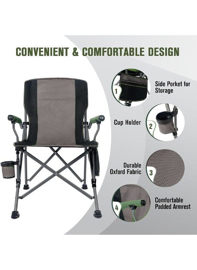 Cady One Folding chair for camping and trekking with a side storage pocket and a cup holder with a padded armrest  - Image 5