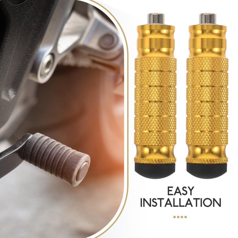 Aluminum Alloy Cnc Round Metal Motorcycle Rear Passenger Footrests Pegs 2pcs Universal Motorbike Support - Image 4