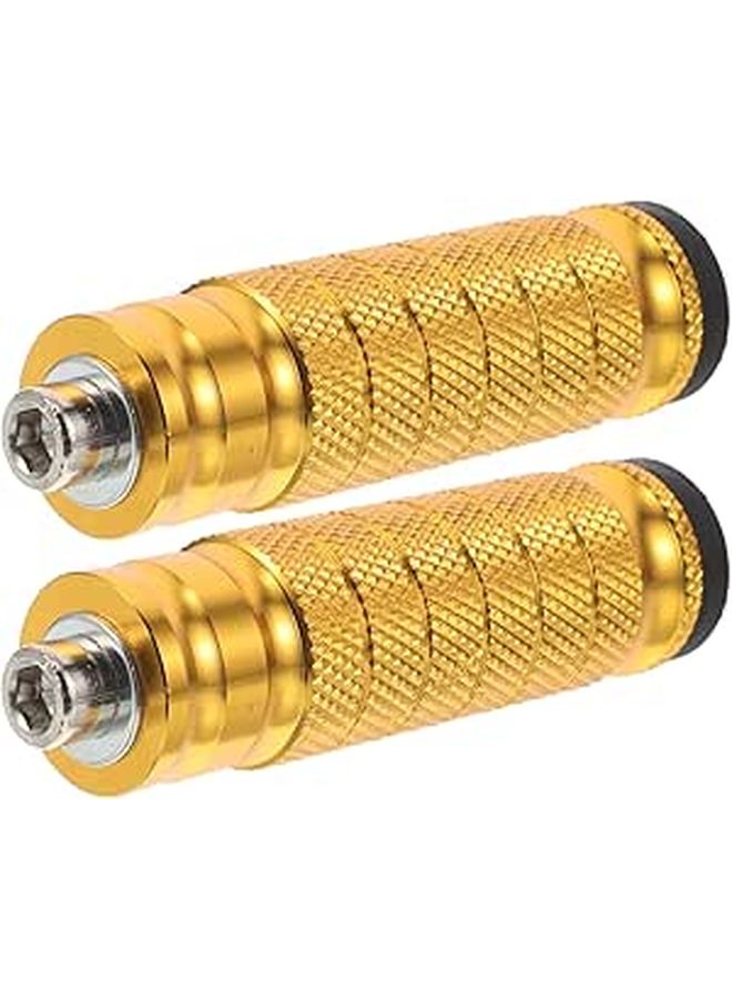 Aluminum Alloy Cnc Round Metal Motorcycle Rear Passenger Footrests Pegs 2pcs Universal Motorbike Support - Image 1