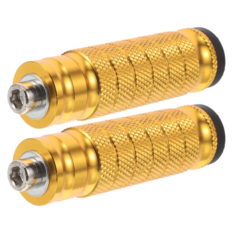 Aluminum Alloy Cnc Round Metal Motorcycle Rear Passenger Footrests Pegs 2pcs Universal Motorbike Support - Image 2