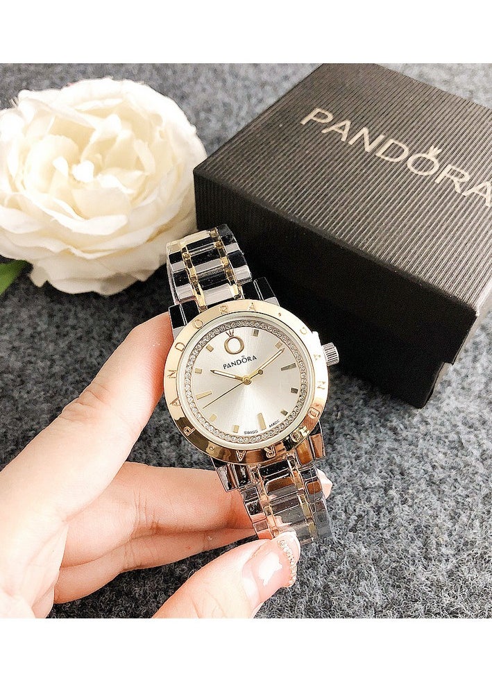 Pandora Violet New Round Turntable girls boys watch trend turntable fashion watch versatile alloy with quartz watch  - Image 1
