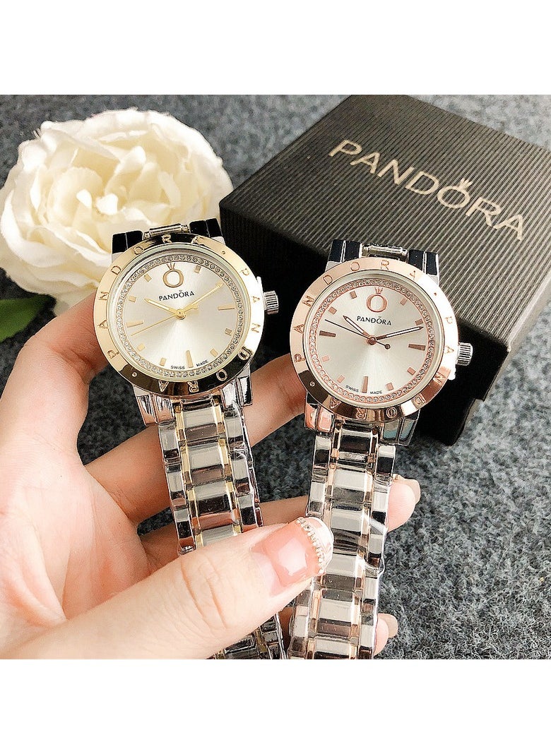 Pandora Violet New Round Turntable girls boys watch trend turntable fashion watch versatile alloy with quartz watch  - Image 2