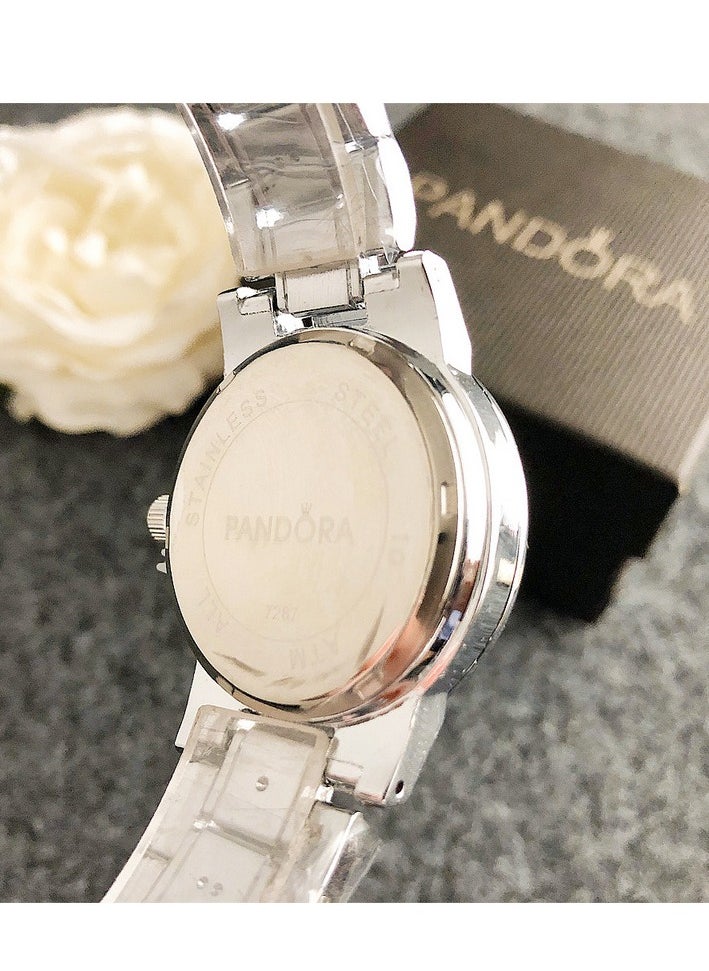 Pandora Violet New Round Turntable girls boys watch trend turntable fashion watch versatile alloy with quartz watch  - Image 4