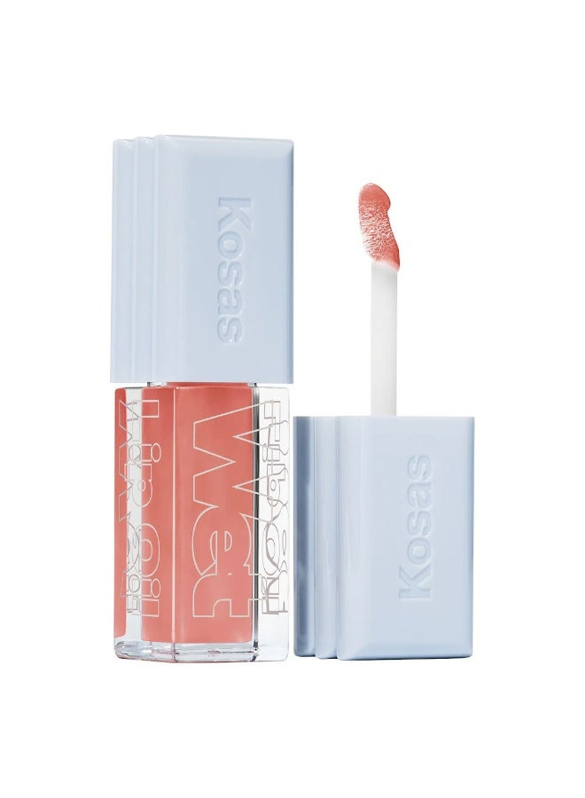 Kosas Wet Lip Oil Lip Gloss and Plumper _Refield - Soft Warm Pink - Image 1