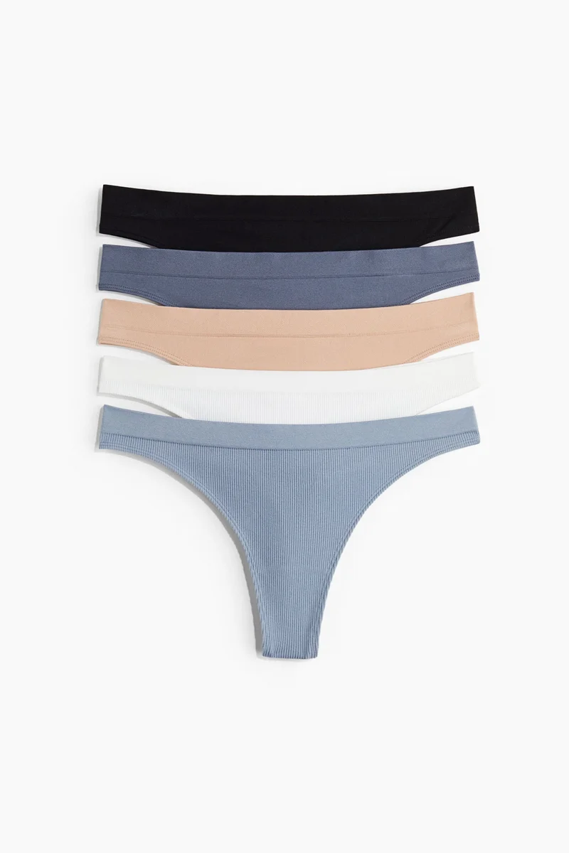 H&M 5-pack seamless thong briefs