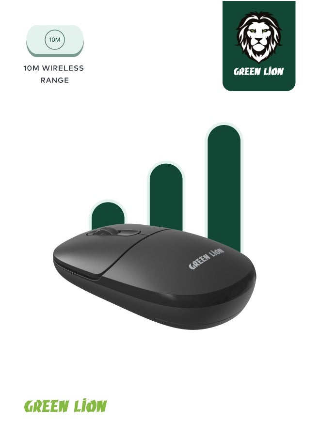 Wireless Keyboard and Mouse Combo / Slim Design / Automatic Sleep Mode / 10 Meters Wireless Range / 2.4GHz Mini USB Connection / Windows/Mac/Android/Office/Home/Laptop/Personal Computer - Black