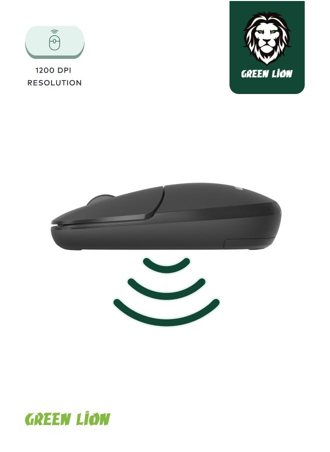 Wireless Keyboard and Mouse Combo / Slim Design / Automatic Sleep Mode / 10 Meters Wireless Range / 2.4GHz Mini USB Connection / Windows/Mac/Android/Office/Home/Laptop/Personal Computer - Black