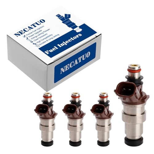 NECATUO Set of 4 Fuel Injectors Compatible with Toyota 4Runner Tacoma 19962000 T100 19961998 27L L4 Replaces FJ377 2320979095 - Image 1