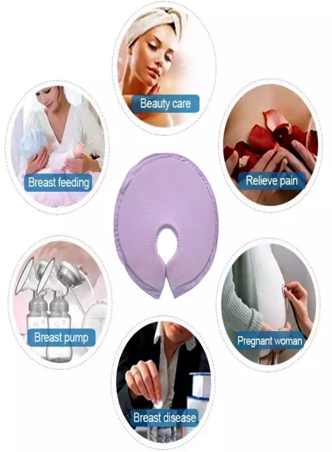 coldchill Reusable Breast Ice Packs, Breast Therapy Pack, Breastfeeding Essentials, for Breastfeeding Relief, Engorgement, Swelling Augmentation, Mastitis, Mastectomy Recovery, 2 Pack, Purple (Elastic Gel) - Image 4