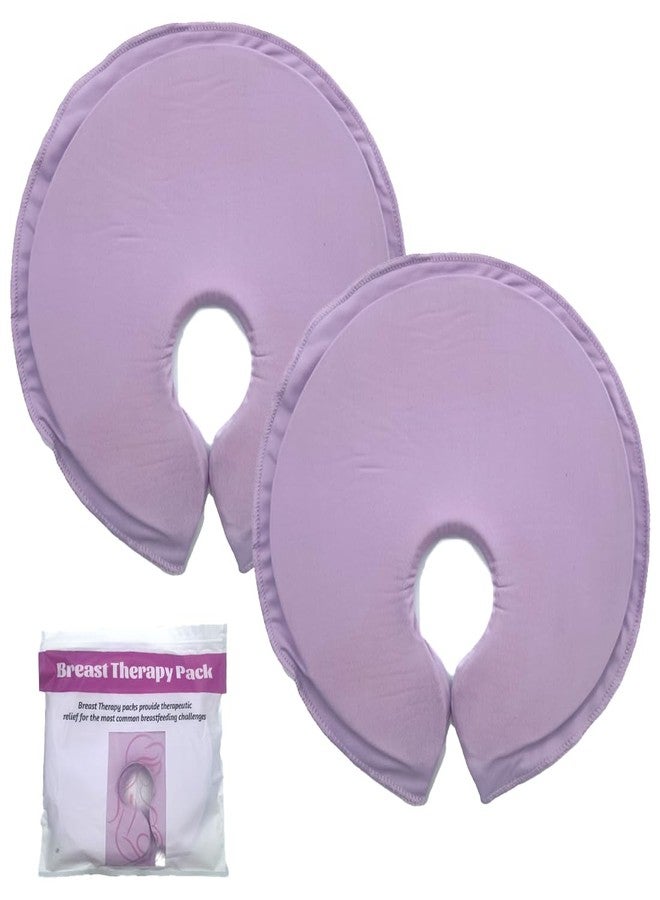coldchill Reusable Breast Ice Packs, Breast Therapy Pack, Breastfeeding Essentials, for Breastfeeding Relief, Engorgement, Swelling Augmentation, Mastitis, Mastectomy Recovery, 2 Pack, Purple (Elastic Gel) - Image 1