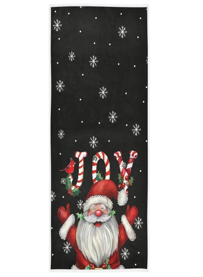 مناشف يد سانتا كلوز من Vdsrup، منشفة وجه شتوية مزينة بنقوش ندفة الثلج، منشفة ضيوف ناعمة ورقيقة، مناشف مطبخ محمولة، مناشف غسيل أطباق، زينة حمام، هدايا منزلية، 16 × 30 بوصة - Image 1