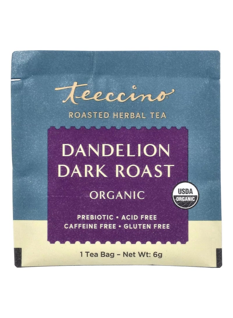 Teeccino, Organic Roasted Herbal Tea, Dandelion, Dark Roast, Caffeine Free, 10 Tea Bags, 2.12 oz (60 g) - Image 3
