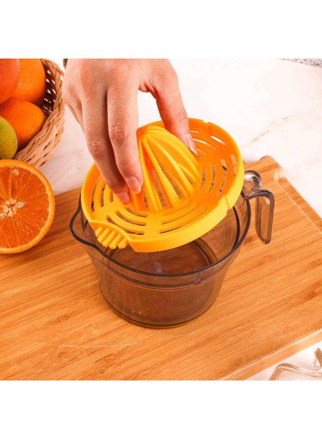 2-in-1 Multi-Purpose Manual Juicer with Measuring Jar – Orange and Lemon Squeezer with Egg Yolk Separator – Practical Kitchen Tool for Easy Juice Preparation and Cooking AR - Image 3