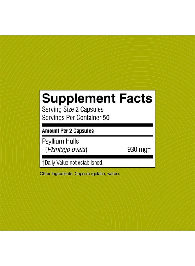 NATURE'S SUNSHINE Psyllium Hull, 100 Capsules | Organic Intestinal System Support is High in Soluble Fiber Which Facilitates the Process of Waste Elimination - Image 3
