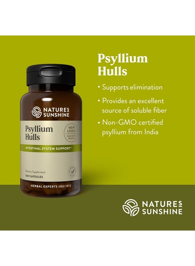 NATURE'S SUNSHINE Psyllium Hull, 100 Capsules | Organic Intestinal System Support is High in Soluble Fiber Which Facilitates the Process of Waste Elimination - Image 4