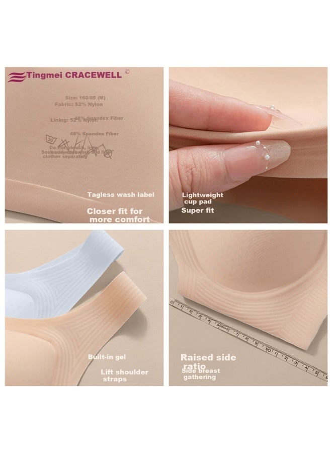 Gracewell Seamless Wireless Uplift Anti-sagging Side Support Back Shaping Fragrant Adjustable Bra - Image 4