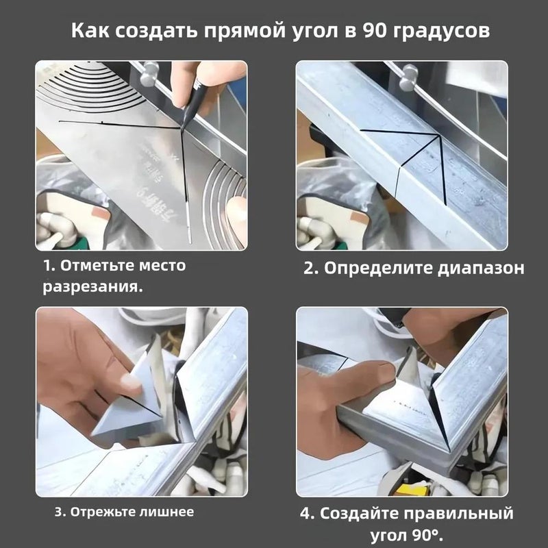Square Steel Folding 90 Degree Angle Ruler Angle Ruler Angle Ruler Drawing Ruler Aid Large Arc Drawing Ruler 20-100 - Image 5