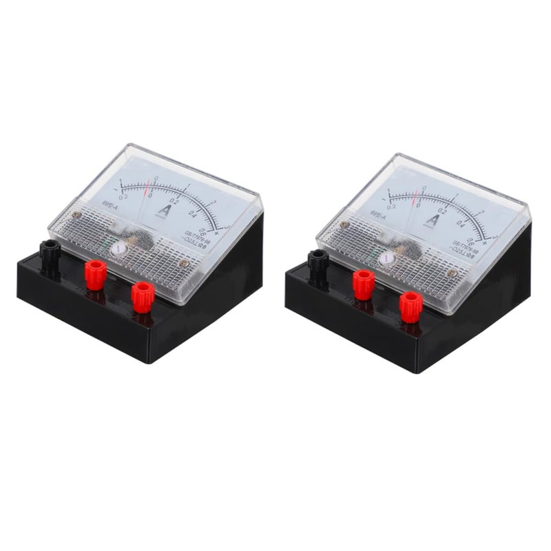 Dual Range Analog Ammeter 2pcs Plastic Physics Experiment Circuit Measurement Tool - Image 2