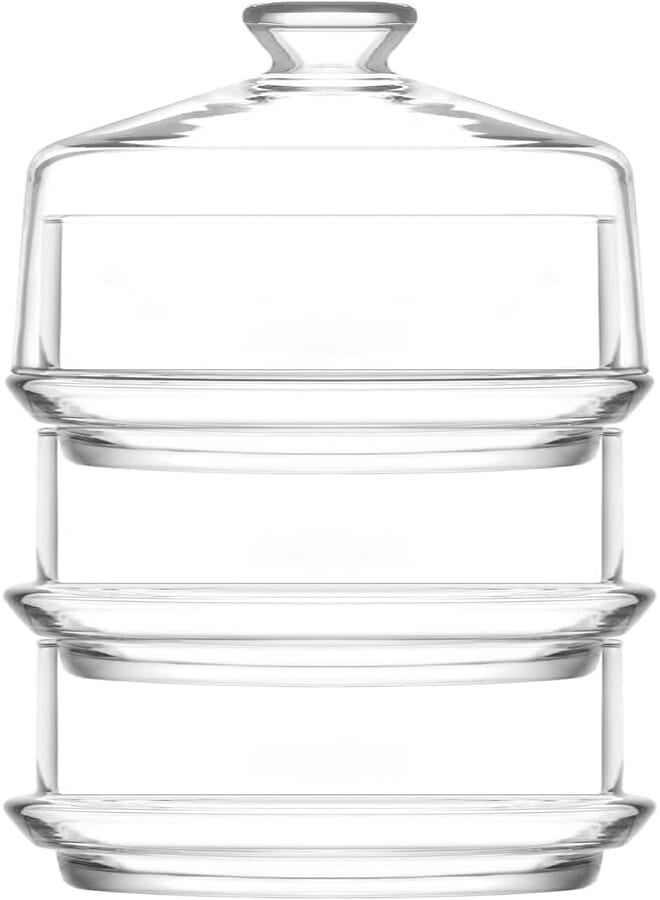 LAV Sugar Bowl -Sukkarih Berry / 1 Pc/Glass Candy Box With Airtight Cover / 260 cc - 8.75 Oz/Elegant design, Trusted Brand, Attractive shape of Cookies, Candies