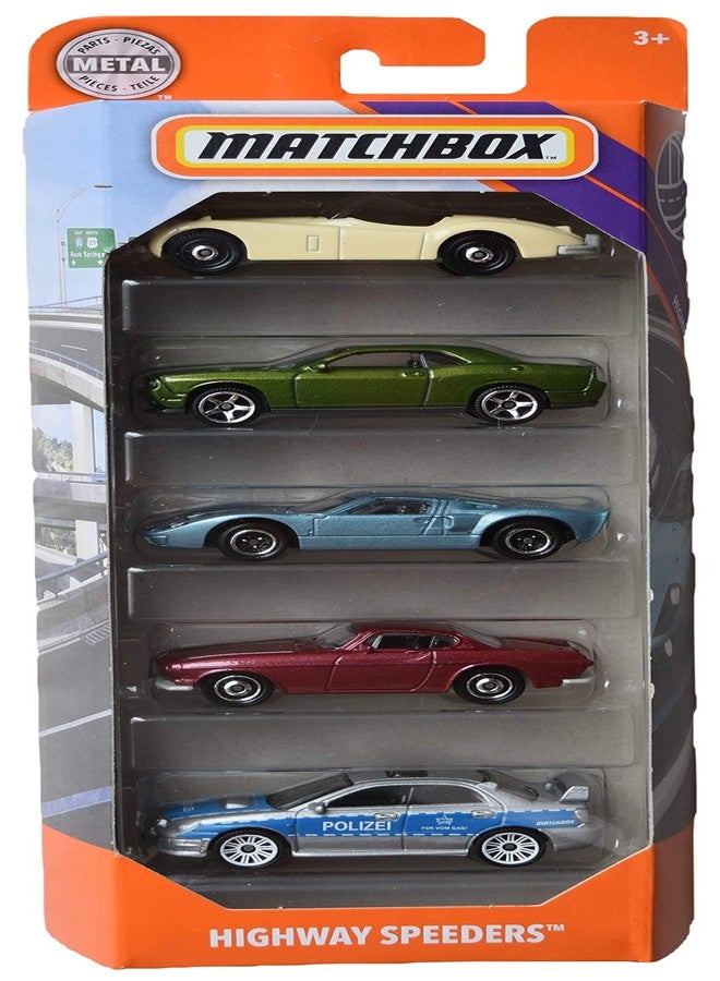 Matchbox 5 Pack Highway Speeders