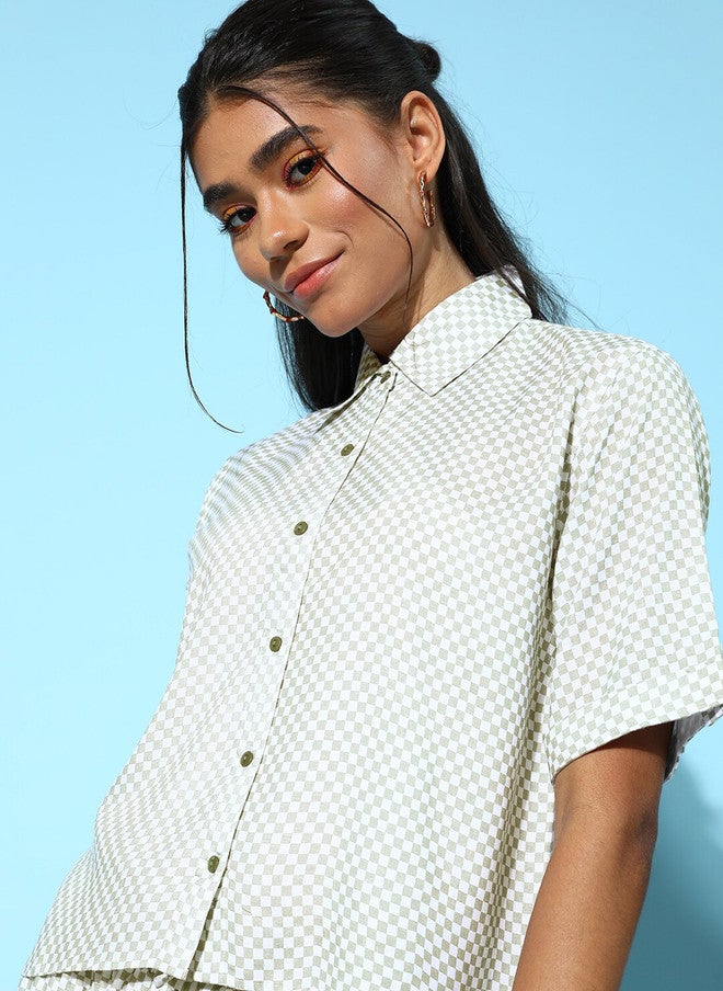 beebelle ETC X beebelle Checked Spread Collar Night Suit - Image 2