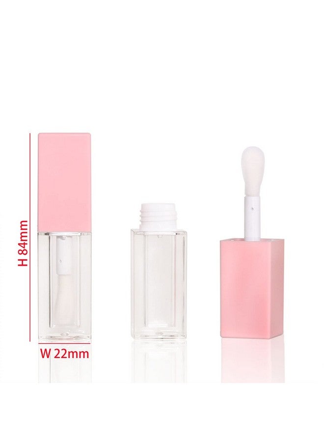 COSIDEA 24Pcs 5Ml Empty Square Pink Lipgloss Tubes Bulk Wholesale With Big Wand Lipgloss Containers - Image 3