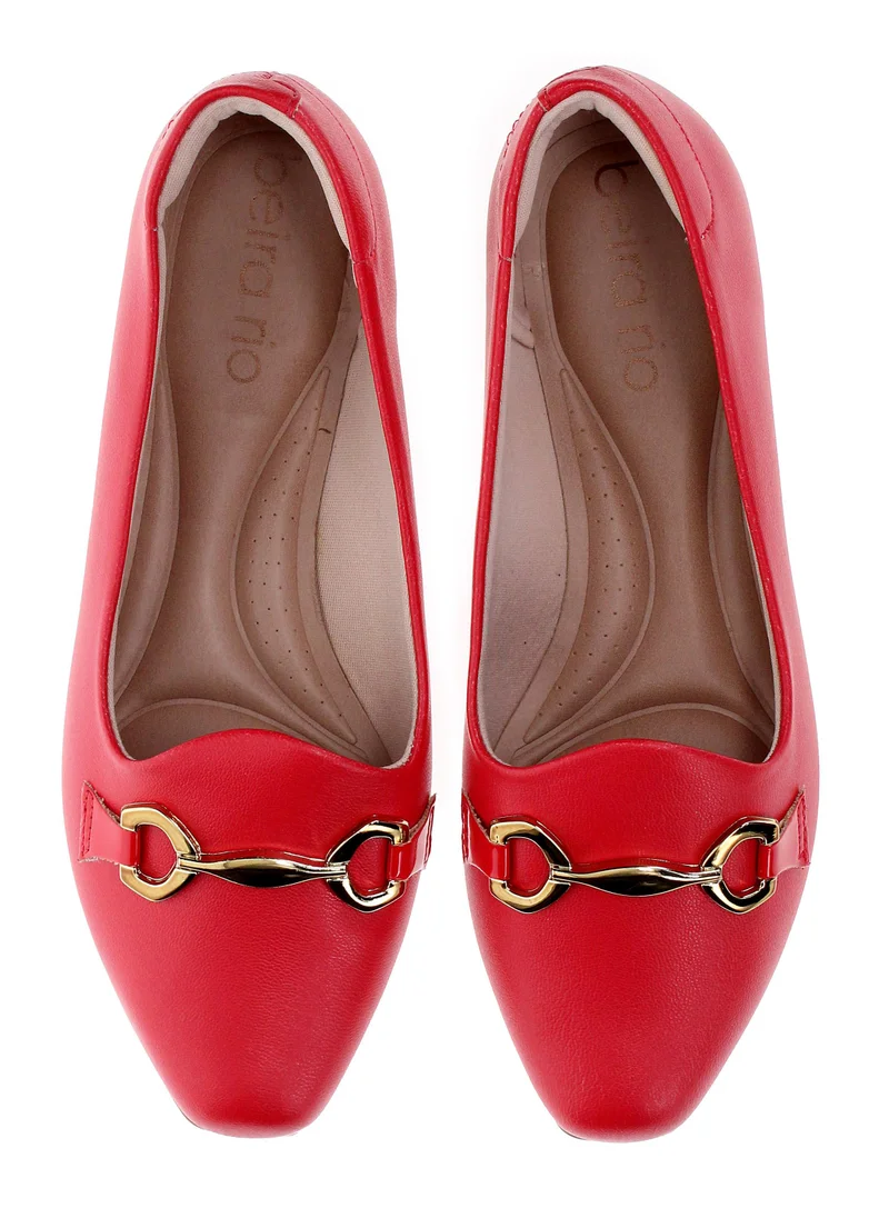 Beira Rio Red Flat Shoes for Women – Stylish & Comfortable Everyday Footwear for Women | Best Price UAE