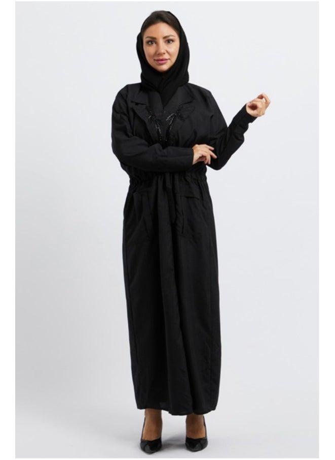 Evva Evva Luxury Saudi Abaya for Women – Elegant Open Front Modest Wear in Premium Fabric – Ideal for Ramadan, Eid, and Everyday Elegance  - Image 2