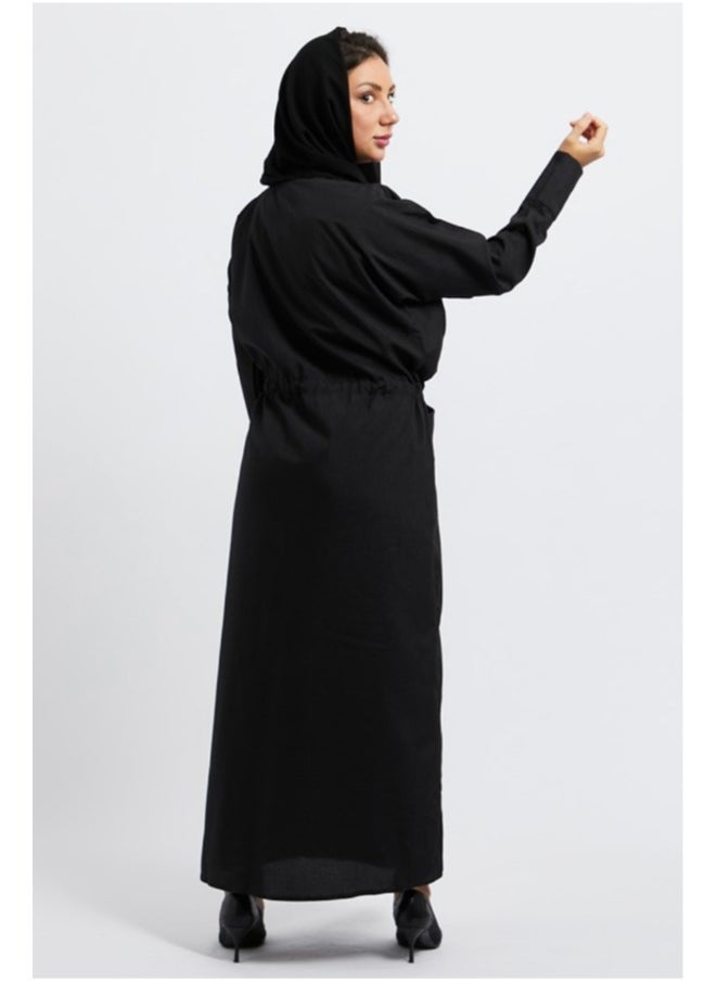Evva Evva Luxury Saudi Abaya for Women – Elegant Open Front Modest Wear in Premium Fabric – Ideal for Ramadan, Eid, and Everyday Elegance  - Image 3