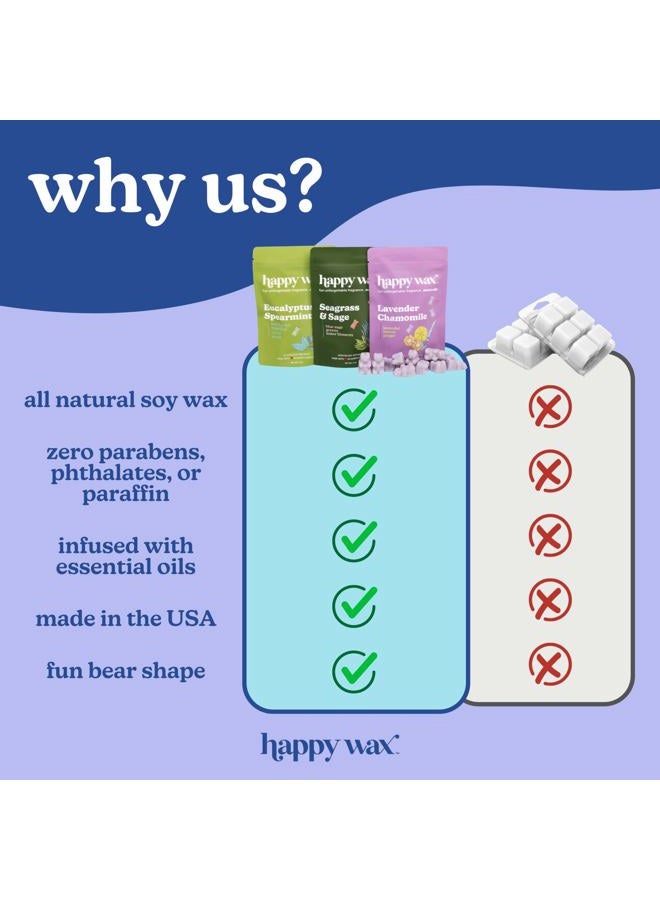 Happy Wax شمعات شمع معطرة برائحة القطن الطازج - رائحة طبيعية قوية معززة بالزيوت الأساسية - غير سامة وآمنة للحيوانات الأليفة - (8 أونصة) - Image 4