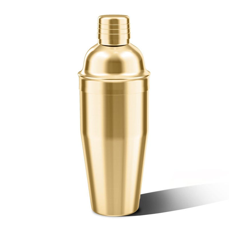 LUCKYGOOBO Cocktail Shaker24 oz Martini ShakerFood Grade Stainless Steel Martini Mixer Builtin StrainerDrink ShakerBartender Kit Gifts Gold