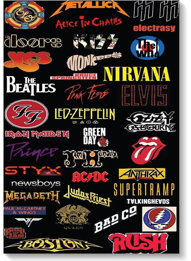 RYN Logos Wall Art Multicolour 40x60cm - Image 1