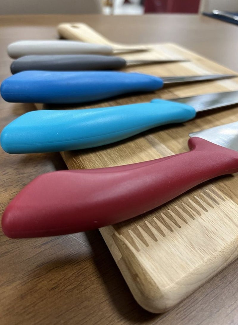 Tramontina Affilata 5 Pieces Knife Set with Stainless Steel Blade and Multicolor Polypropylene Handle - Image 3