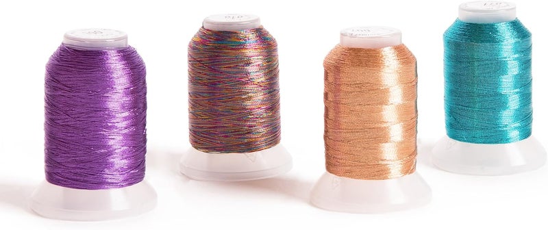 Embroidex 18 Spool Metallic Embroidery Machine Thread + Thread Nets - Image 5