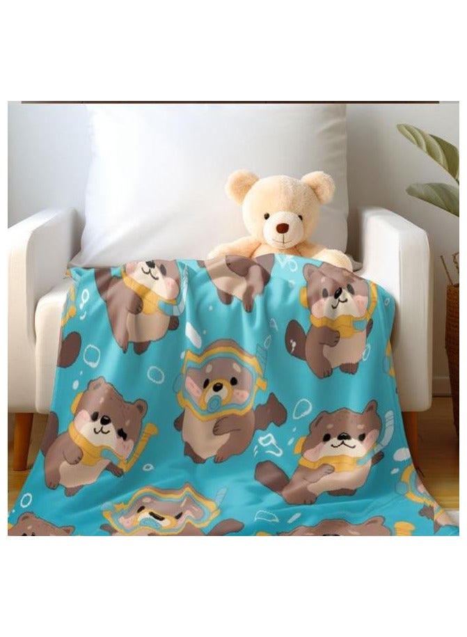 general Children's or student cartoon flannel thin blanket (warm and comfortable, suitable for sleep, games) 100cm*150cm - Image 1