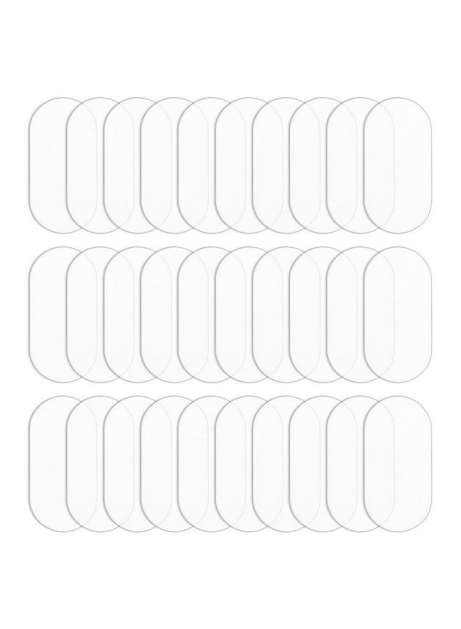 FINGERINSPIRE 30 Pcs Clear Miniature Bases 25x50mm Oval Acrylic Action Figure Display Bases 2mm Thick Miniature Bases Blanks Acrylic Mini Oval Base for Miniatures Wargaming Boardgaming Collectible - Image 1