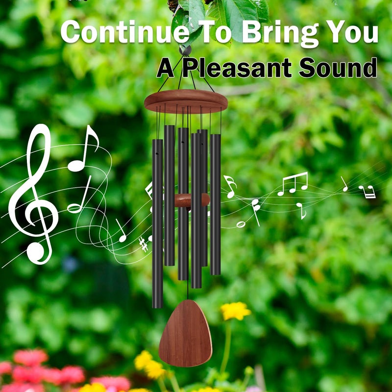 tujol 2 Pack Wind Chimes for Outside, Memorial Wind Chimes with 6 Aluminum Tubes, Sympathy Wind Chime Outdoor Gift Decoration for Garden Patio Yard - Image 4