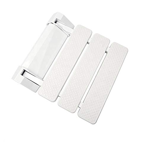 Aquieen Wall Mounted Folding Shower Seat (ABS) (White) (13") - Image 3