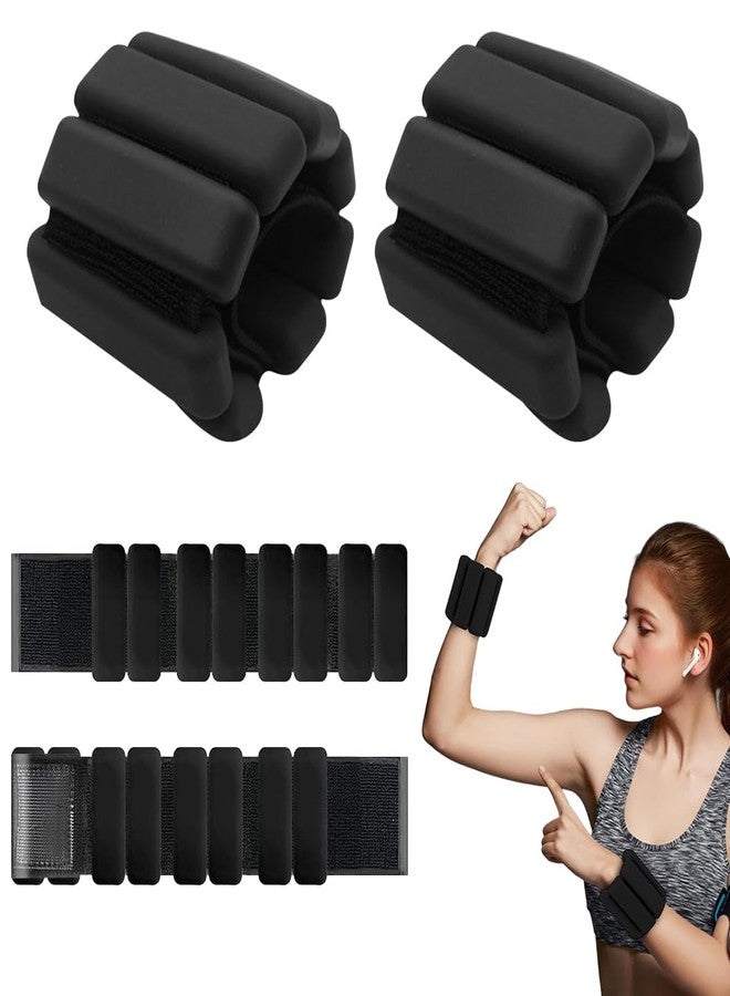 Proberos® 1 lb Weighted Wristbands for Women Silicone-Coated Exercise Weights for Ankles & Wrists, Hook & Loop Fitness Bands Beginners Exercise Weights for Walking, Cardio, Pack of 2 - Image 1
