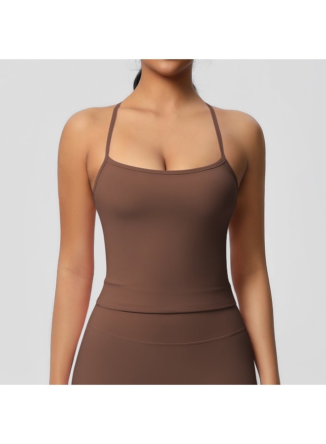 كوينج Beautiful Back Yoga Suit Quick Drying Top Running Sports Vest Slim Fit Fitness Suit Yoga Clothing Sportwear Woman Top - Image 1