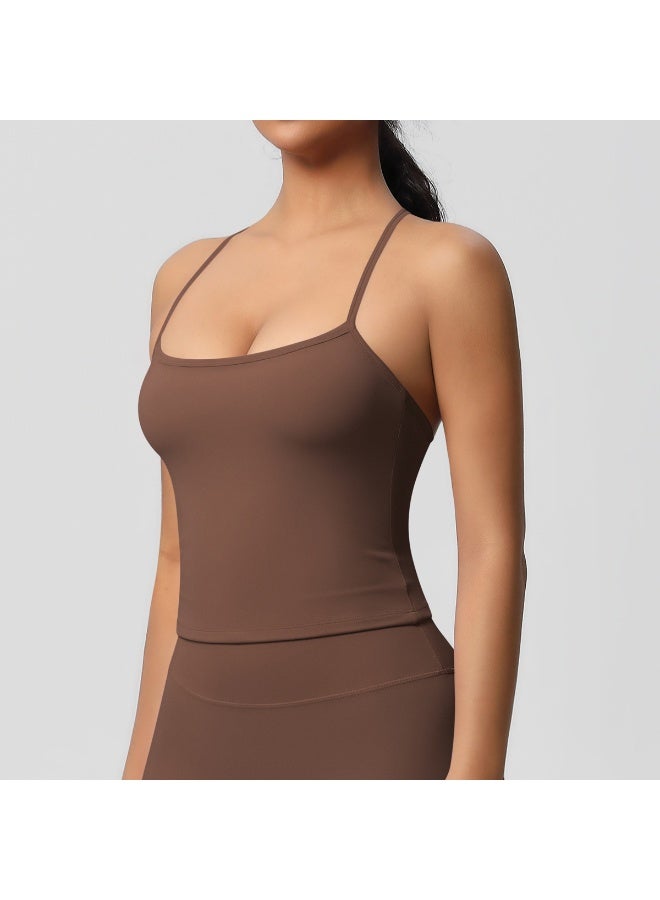 كوينج Beautiful Back Yoga Suit Quick Drying Top Running Sports Vest Slim Fit Fitness Suit Yoga Clothing Sportwear Woman Top - Image 2