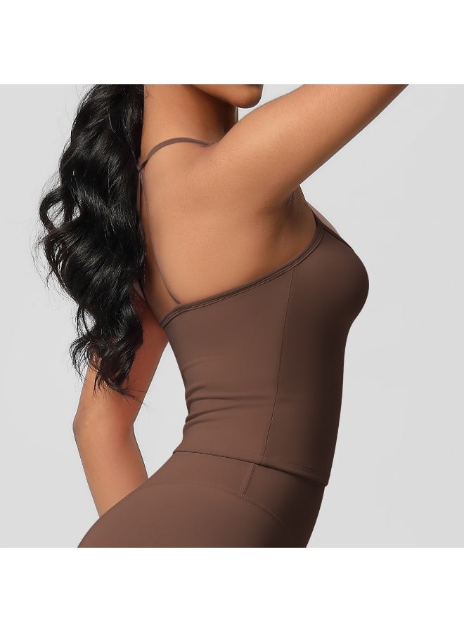 كوينج Beautiful Back Yoga Suit Quick Drying Top Running Sports Vest Slim Fit Fitness Suit Yoga Clothing Sportwear Woman Top - Image 3