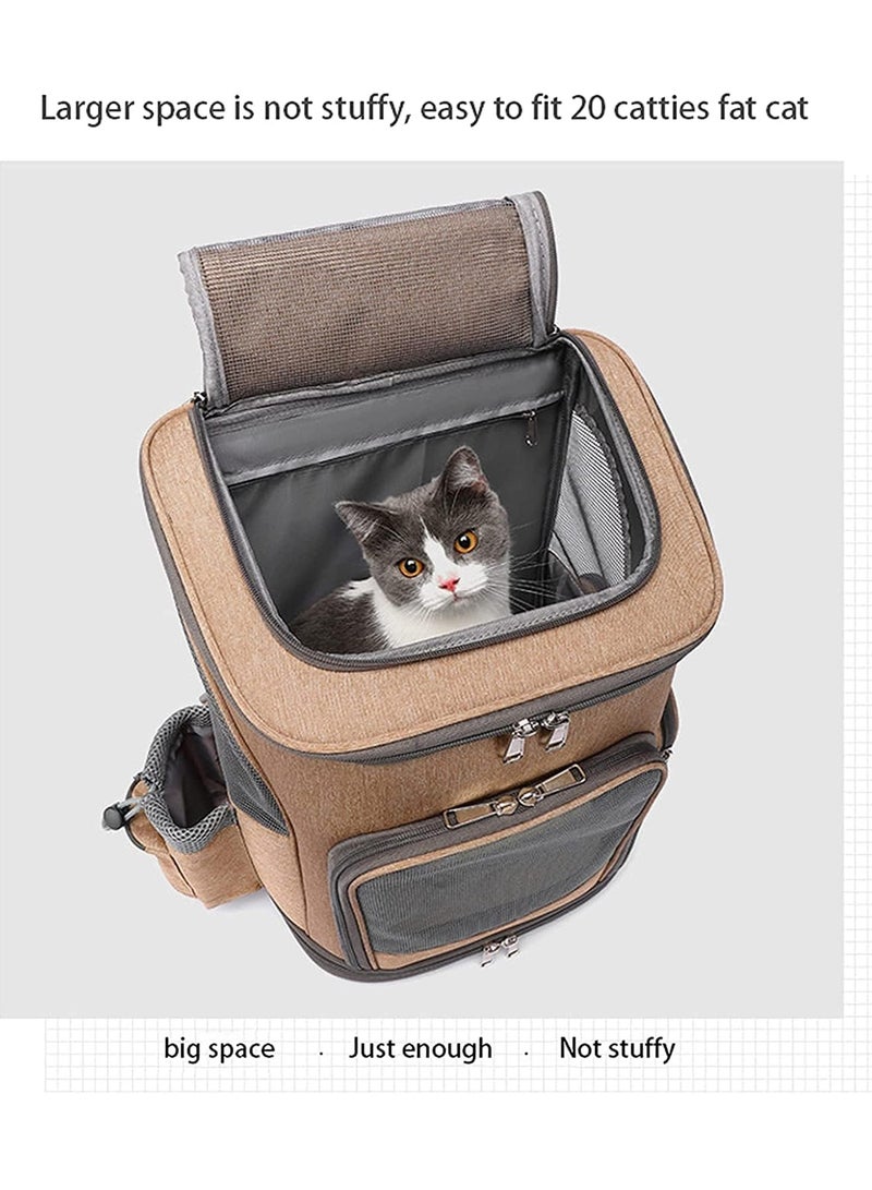 حقيبة ظهر لحمل الحيوانات الأليفة قابلة للتمدد والطي والتهوية للسفر - Image 4