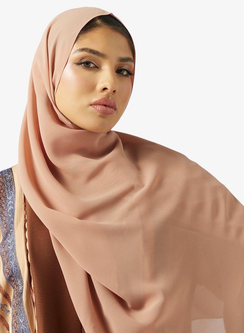 hayas closet Embroidered Open Front High Neck Abaya - Image 5