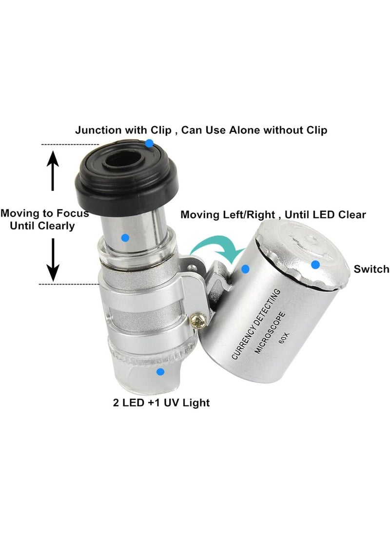 Beileshi Beileshi 60x Zoom Microscope Magnifier LED Clipon Micro Lens for Universal Mobile Phones Universal Clamp  - Image 2